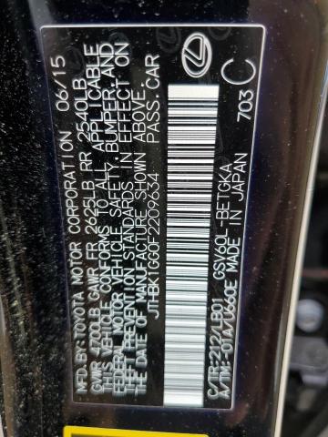 Photo 10 from auction – 2015 LEXUS ES 350 with VIN JTHBK1GG0F2209634