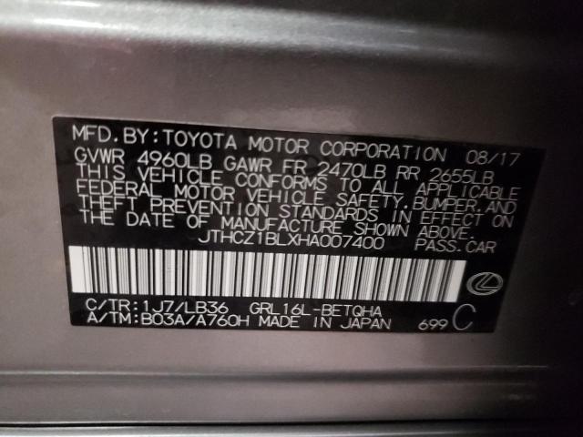 Photo 10 from auction – 2017 LEXUS GS 350 BAS with VIN JTHCZ1BLXHA007400