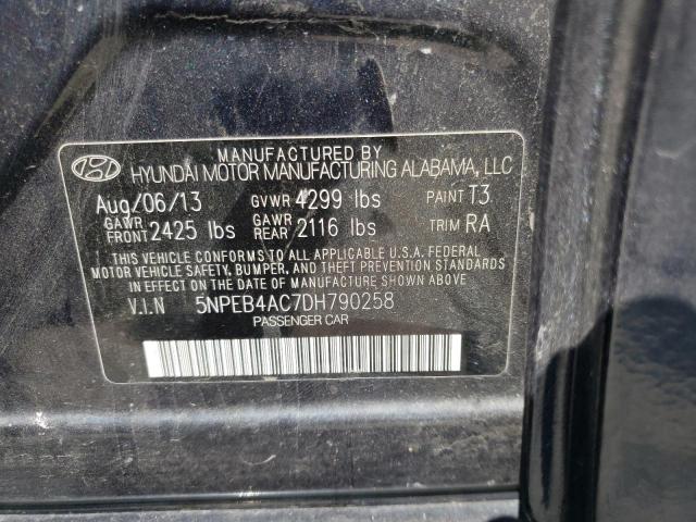 Photo 10 from auction – 2013 HYUNDAI SONATA GLS with VIN 5NPEB4AC7DH790258