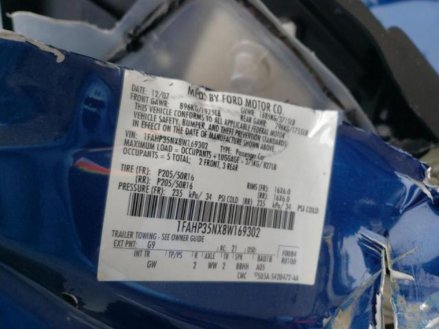 Photo 10 from auction – 2008 FORD FOCUS SE with VIN 1FAHP35NX8W169302