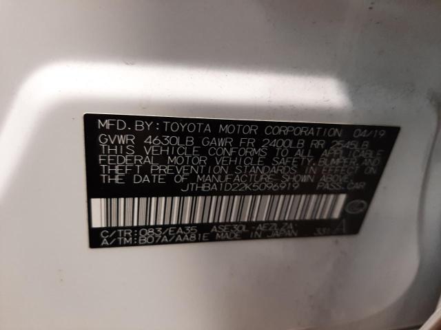 Photo 10 from auction – 2019 LEXUS IS 300 with VIN JTHBA1D22K5096919