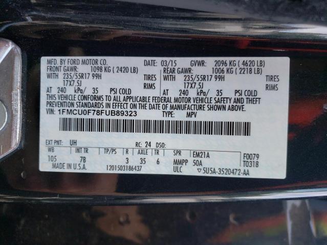 Photo 10 from auction – 2015 FORD ESCAPE S with VIN 1FMCU0F78FUB89323