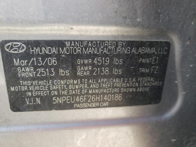 Photo 10 from auction – 2006 HYUNDAI SONATA GLS with VIN 5NPEU46F26H140186