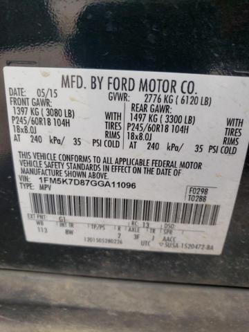 Foto 10 de la subasta – 2016 FORD EXPLORER X con VIN 1FM5K7D87GGA11096