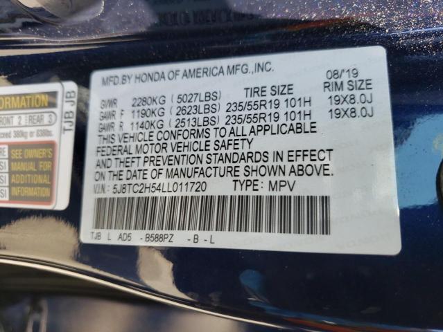 Photo 10 from auction – 2020 ACURA RDX TECHNO with VIN 5J8TC2H54LL011720