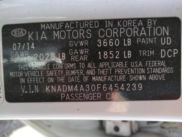 Photo 10 from auction – 2015 KIA RIO LX with VIN KNADM4A30F6454239