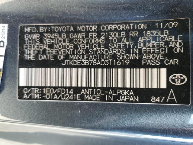 Photo 10 from auction – 2010 TOYOTA SCION TC with VIN JTKDE3B78A0311619