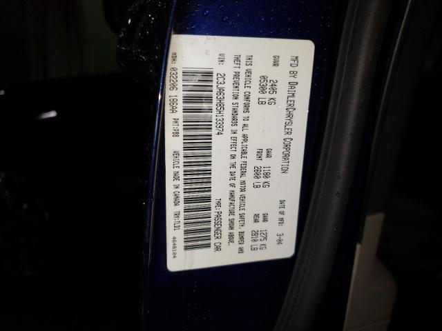 Photo 10 from auction – 2005 CHRYSLER 300C with VIN 2C3JA63H85H133974
