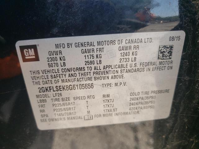 Photo 10 from auction – 2016 GMC TERRAIN SL with VIN 2GKFLSEK8G6105656