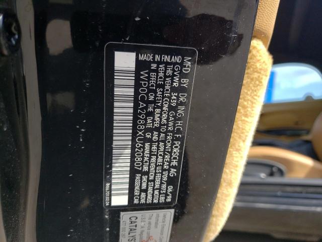 Photo 10 from auction – 1999 PORSCHE BOXSTER with VIN WP0CA2988XU620807