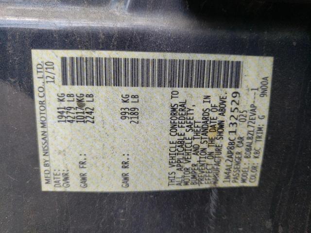 Photo 10 from auction – 2011 NISSAN ALTIMA BAS with VIN 1N4AL2AP8BC132529