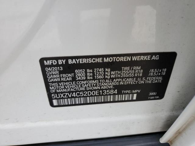Photo 10 from auction – 2013 BMW X5 XDRIVE3 with VIN 5UXZV4C52D0E13584