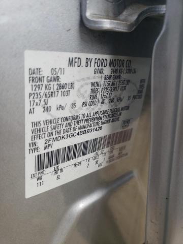Photo 10 from auction – 2011 FORD EDGE SE with VIN 2FMDK3GC4BBB31426