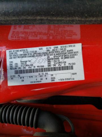 Photo 10 from auction – 2013 FORD FOCUS SE with VIN 1FADP3F28DL230063