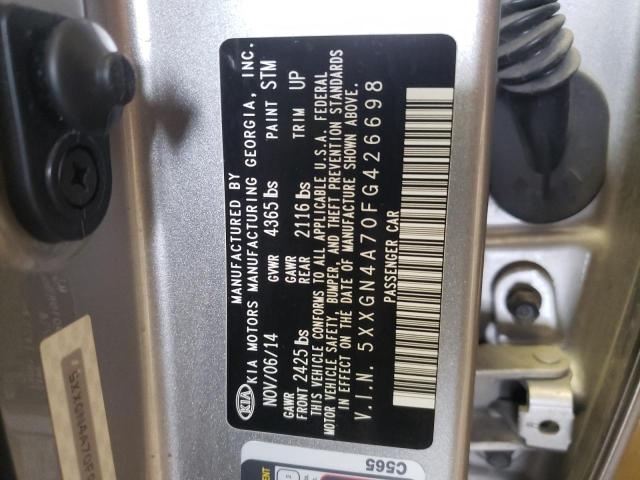 Photo 10 from auction – 2015 KIA OPTIMA EX with VIN 5XXGN4A70FG426698
