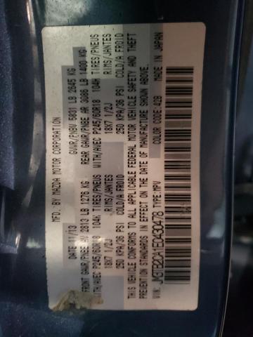 Photo 10 from auction – 2014 MAZDA CX-9 TOURI with VIN JM3TB2CA1E0430478