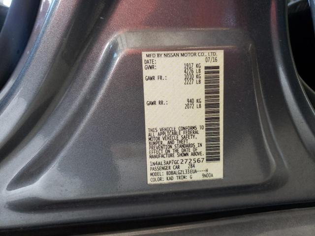 Photo 10 from auction – 2016 NISSAN ALTIMA 2.5 with VIN 1N4AL3AP7GC272567