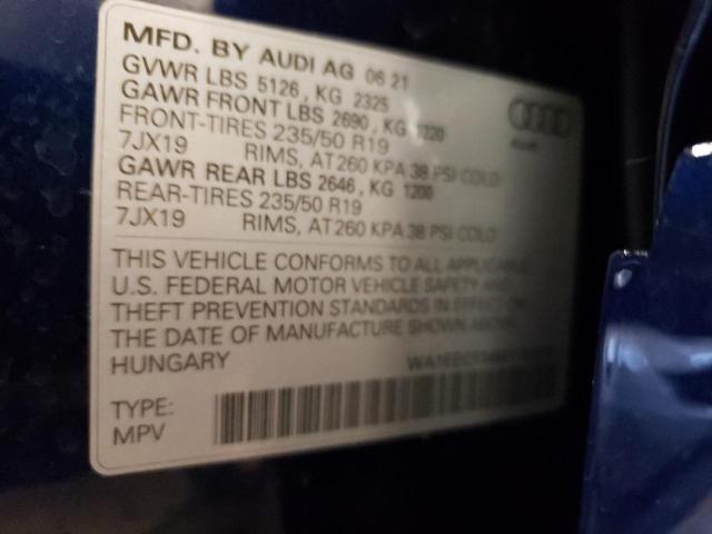 Photo 10 from auction – 2021 AUDI Q3 PREMIUM with VIN WA1EECF34M1152030