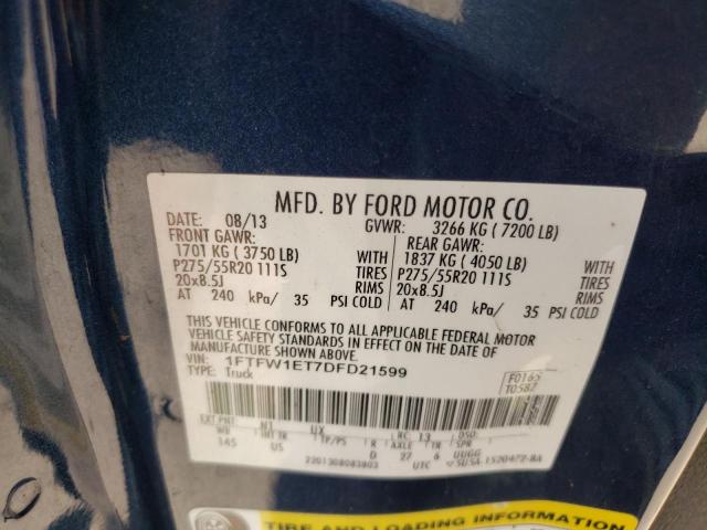 Photo 10 from auction – 2013 FORD F150 SUPER with VIN 1FTFW1ET7DFD21599