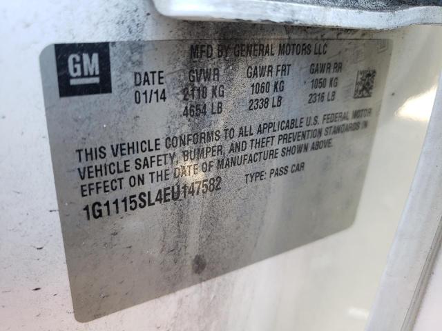 Photo 10 from auction – 2014 CHEVROLET IMPALA LT with VIN 1G1115SL4EU147582