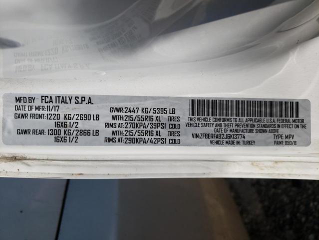 Photo 10 from auction – 2018 RAM PROMASTER with VIN ZFBERFAB2J6K13774