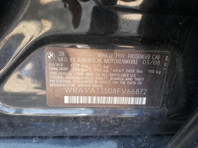 Photo 10 from auction – 2008 BMW 328 I with VIN WBAVA33508FV66872