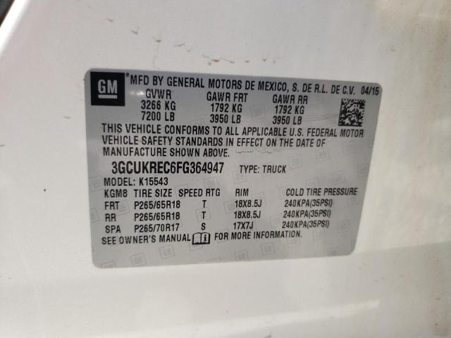 Photo 10 from auction – 2015 CHEVROLET SILVERADO with VIN 3GCUKREC6FG364947