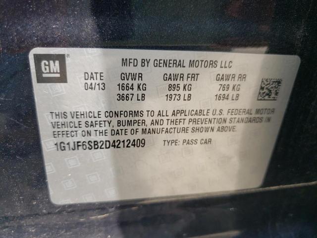 Photo 10 from auction – 2013 CHEVROLET SONIC LTZ with VIN 1G1JF6SB2D4212409