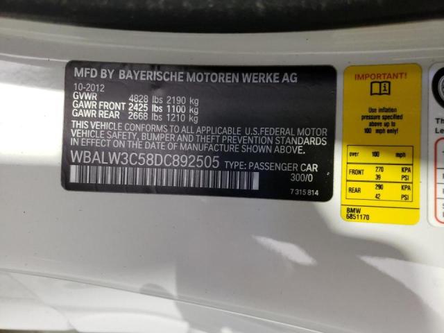 Photo 10 from auction – 2013 BMW 640 I with VIN WBALW3C58DC892505
