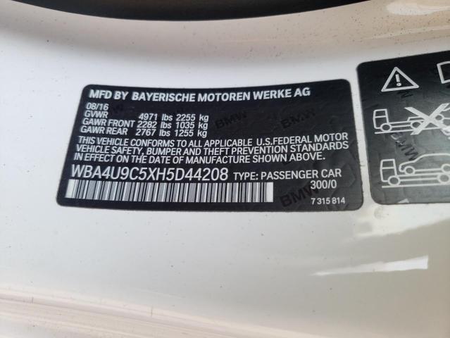 Photo 10 from auction – 2017 BMW 430XI with VIN WBA4U9C5XH5D44208