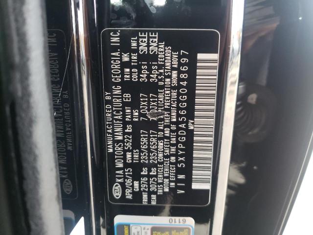 Photo 10 from auction – 2016 KIA SORENTO LX with VIN 5XYPGDA56GG048697