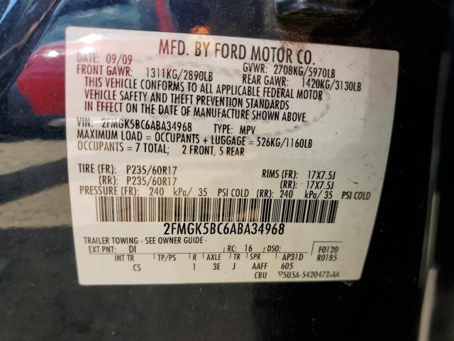 Photo 10 from auction – 2010 FORD FLEX SE with VIN 2FMGK5BC6ABA34968