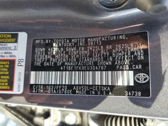 Photo 10 from auction – 2014 TOYOTA CAMRY L with VIN 4T1BF1FK9EU304767