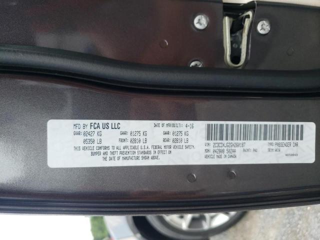Photo 10 from auction – 2016 DODGE CHARGER SX with VIN 2C3CDXJG2GH260187