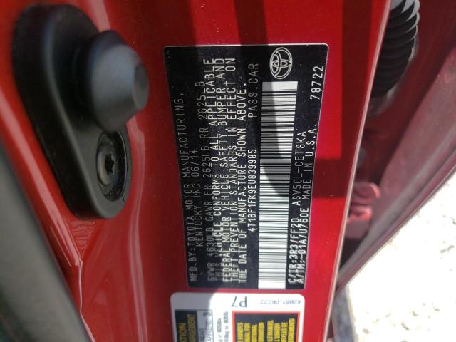 Photo 10 from auction – 2014 TOYOTA CAMRY L with VIN 4T1BF1FK9EU839985