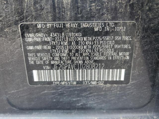 Photo 10 from auction – 2013 SUBARU XV CROSSTR with VIN JF2GPAVC1D2808212