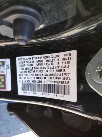Photo 10 from auction – 2010 HONDA INSIGHT EX with VIN JHMZE2H72AS024018