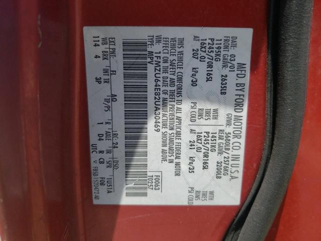 Photo 10 from auction – 2002 FORD EXPLORER E with VIN 1FMZU64E82UA30469