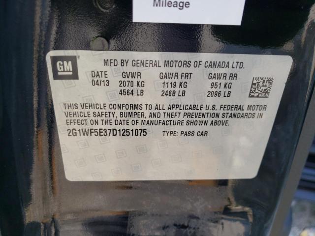 Photo 10 from auction – 2013 CHEVROLET IMPALA LS with VIN 2G1WF5E37D1251075