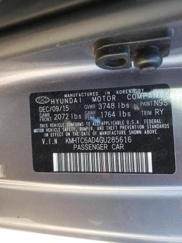 Photo 10 from auction – 2016 HYUNDAI VELOSTER with VIN KMHTC6AD4GU285616