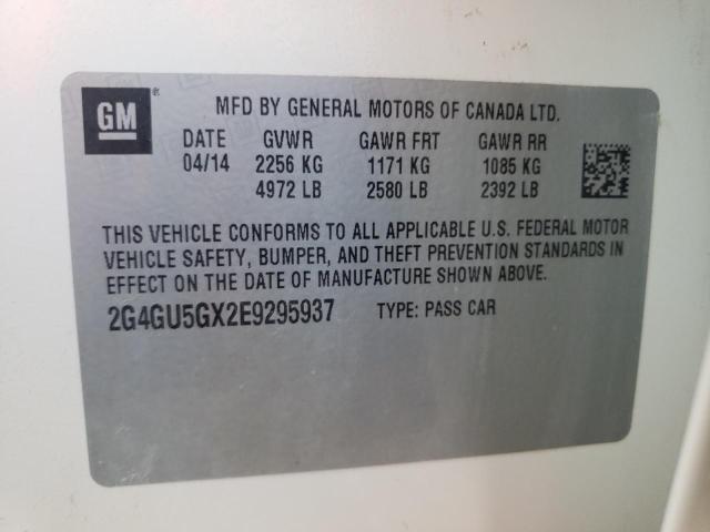Photo 10 from auction – 2014 BUICK REGAL GS with VIN 2G4GU5GX2E9295937