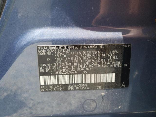 Photo 10 from auction – 2011 TOYOTA RAV4 LIMIT with VIN 2T3YF4DVXBW099486