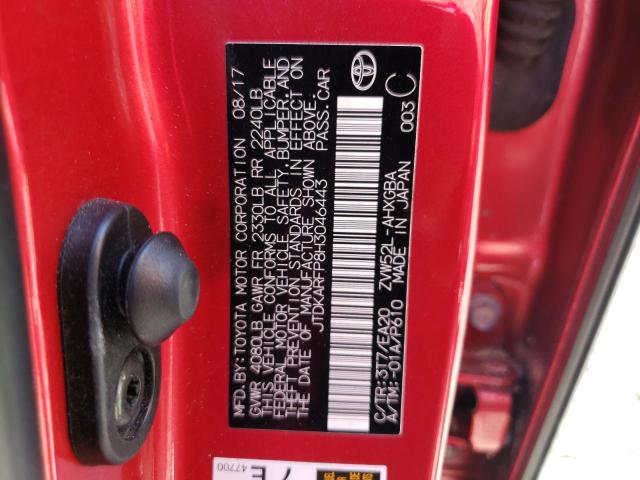 Photo 10 from auction – 2017 TOYOTA PRIUS PRIM with VIN JTDKARFP8H3046443