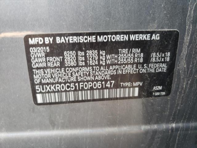 Photo 10 from auction – 2015 BMW X5 XDRIVE3 with VIN 5UXKR0C51F0P06147