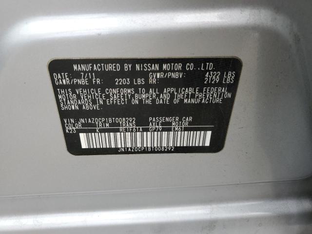 Photo 10 from auction – 2011 NISSAN LEAF SV with VIN JN1AZ0CP1BT008292