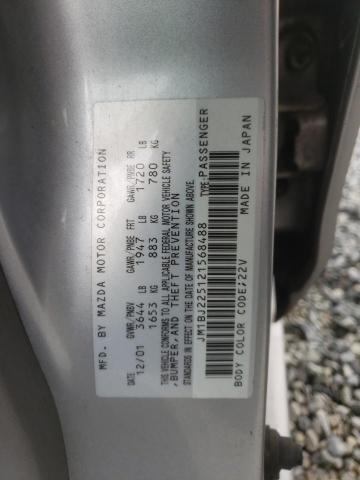 Photo 10 from auction – 2002 MAZDA PROTEGE DX with VIN JM1BJ225121568488