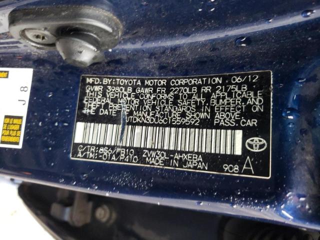 Photo 10 from auction – 2012 TOYOTA PRIUS with VIN JTDKN3DU6C1559592