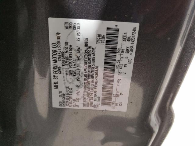 Photo 10 from auction – 2011 FORD RANGER SUP with VIN 1FTKR1EE0BPA29436