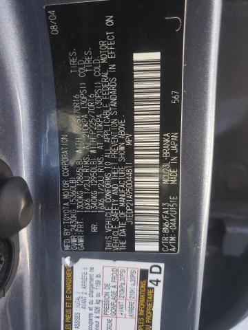 Photo 10 from auction – 2005 TOYOTA HIGHLANDER with VIN JTEDP21A950044811