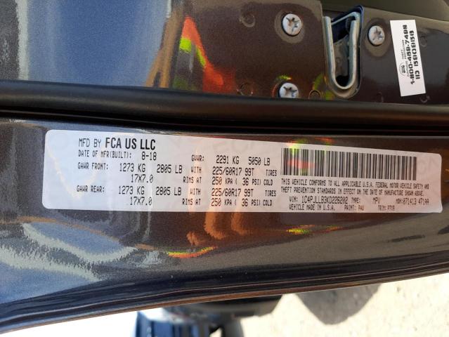 Photo 10 from auction – 2019 JEEP CHEROKEE L with VIN 1C4PJLLB3KD226202